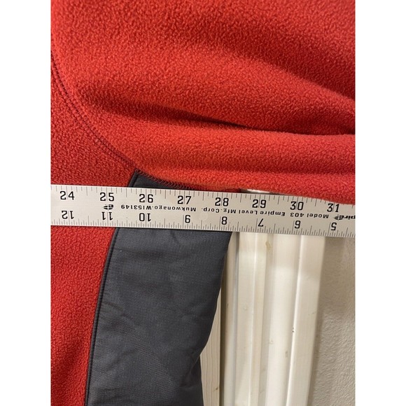 Starter Men’s Long Sleeve Fleece Full Zip Jacket Pockets Red/Grey Size 2… - Picture 6 of 11